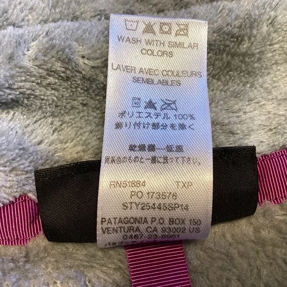 Patagonia Re-Tool Polartec Full Zip Fleece Vest Grey Purple Womens S Outdoor EUC - Picture 8 of 9